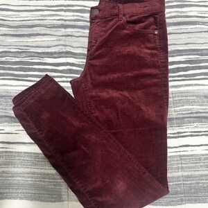 Loft size 27 burgundy Corduroy Pants